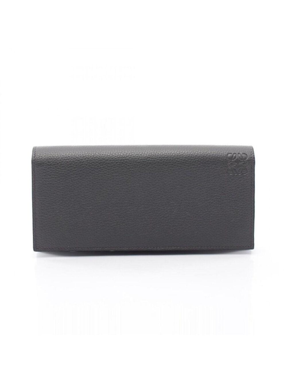 Loewe Bifold Wallet Long Horizontal Gray Leather